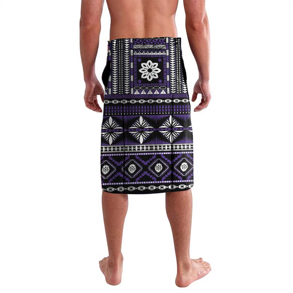 Fiji Masi Tapa Pattern Purple Lavalava - Polynesian Pride