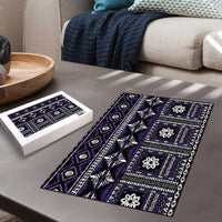 Fiji Masi Tapa Pattern Purple Puzzle - Polynesian Pride