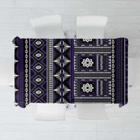 Fiji Masi Tapa Pattern Purple Tablecloth - Polynesian Pride
