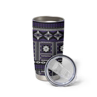 Fiji Masi Tapa Pattern Purple Tumbler Cup - Polynesian Pride