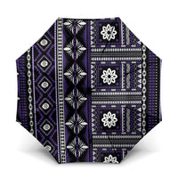 Fiji Masi Tapa Pattern Purple Umbrella - Polynesian Pride
