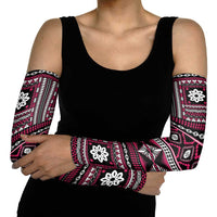 Fiji Masi Tapa Pattern Pink Arm Sleeves - Polynesian Pride