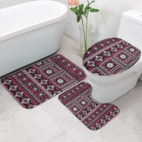 Fiji Masi Tapa Pattern Pink Bathroom Set - Polynesian Pride