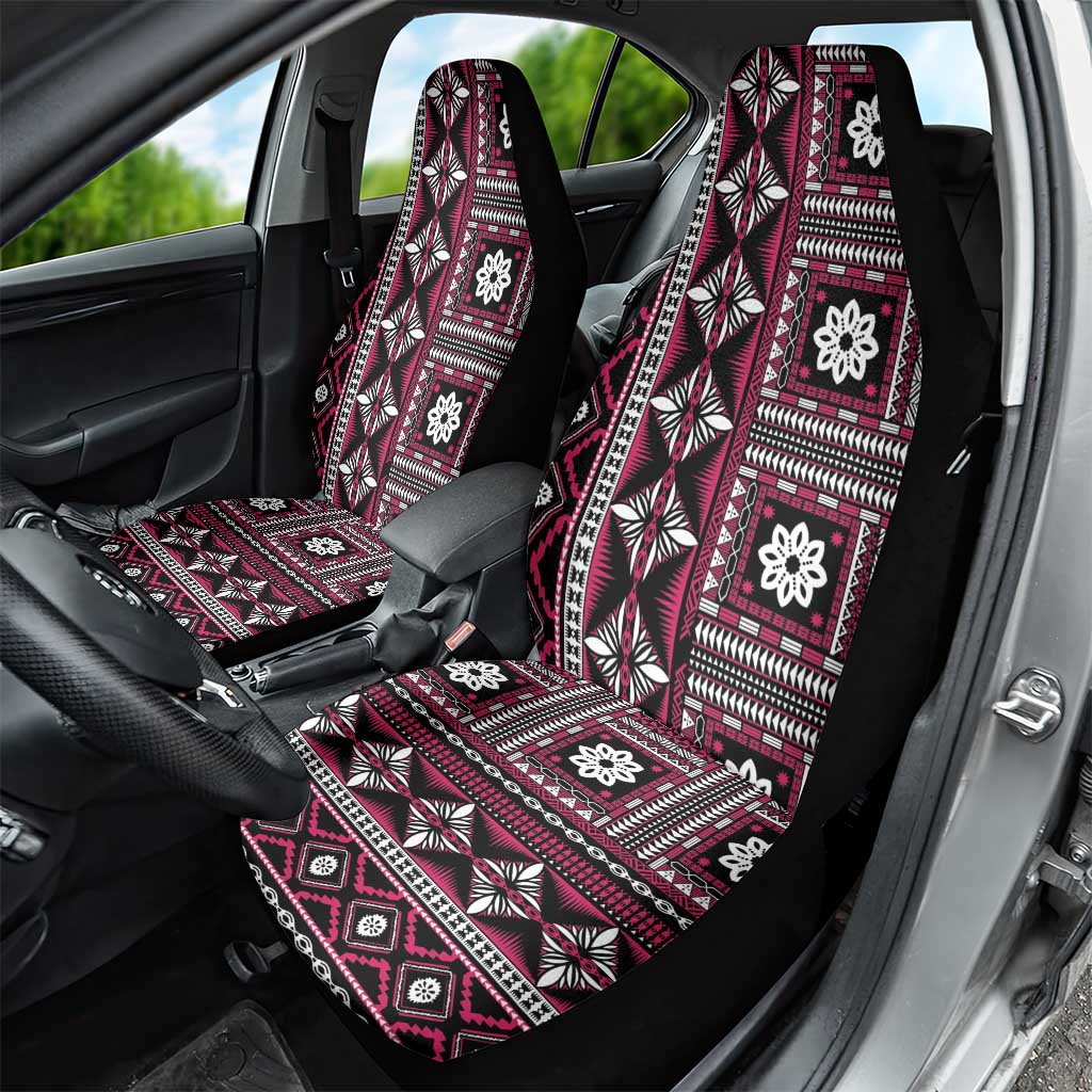 Fiji Masi Tapa Pattern Pink Car Seat Cover - Polynesian Pride