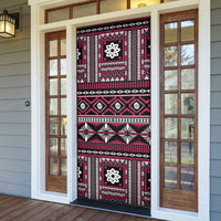 Fiji Masi Tapa Pattern Pink Door Cover - Polynesian Pride