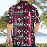 Fiji Masi Tapa Pattern Pink Hawaiian Shirt - Polynesian Pride