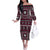 Fiji Masi Tapa Pattern Pink Off The Shoulder Long Sleeve Dress - Polynesian Pride