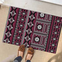 Fiji Masi Tapa Pattern Pink Rubber Doormat - Polynesian Pride