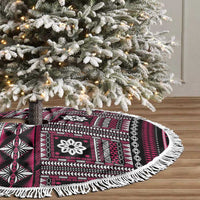 Fiji Masi Tapa Pattern Pink Tree Skirt - Polynesian Pride