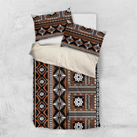 Fiji Masi Tapa Pattern Orange Bedding Set - Polynesian Pride