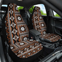 Fiji Masi Tapa Pattern Orange Car Seat Cover - Polynesian Pride