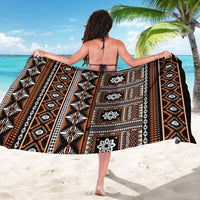 Fiji Masi Tapa Pattern Orange Sarong - Polynesian Pride