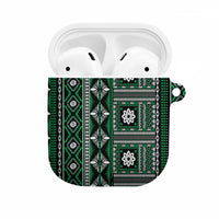 Fiji Masi Tapa Pattern Green AirPods Case - Polynesian Pride