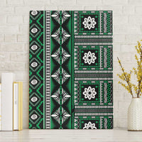 Fiji Masi Tapa Pattern Green Canvas Wall Art - Polynesian Pride