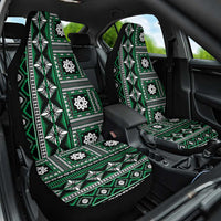 Fiji Masi Tapa Pattern Green Car Seat Cover - Polynesian Pride