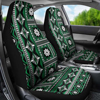 Fiji Masi Tapa Pattern Green Car Seat Cover - Polynesian Pride