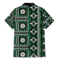 Fiji Masi Tapa Pattern Green Family Matching Mermaid Dress and Hawaiian Shirt - Polynesian Pride
