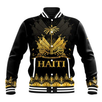 Haiti Neg Marron Gold Baseball Jacket Lespwa pa anyen san aksyon LT01 Unisex Gold - Polynesian Pride