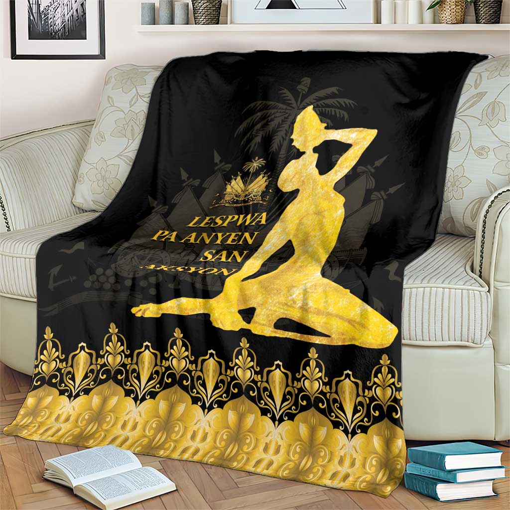 Haiti Neg Marron Gold Blanket Lespwa pa anyen san aksyon