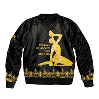 Haiti Neg Marron Gold Bomber Jacket Lespwa pa anyen san aksyon