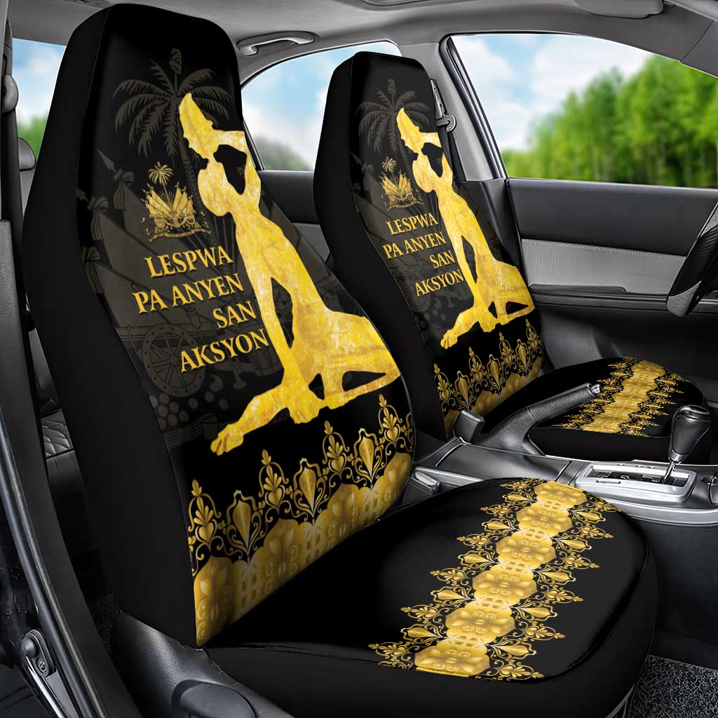 Haiti Neg Marron Gold Car Seat Cover Lespwa pa anyen san aksyon