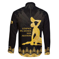 Haiti Neg Marron Gold Family Matching Tank Maxi Dress and Hawaiian Shirt Lespwa pa anyen san aksyon