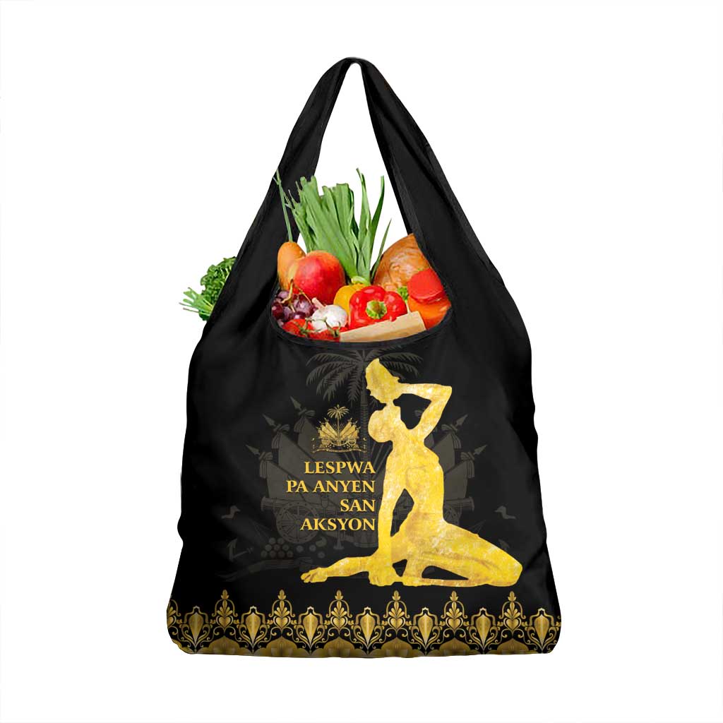 Haiti Neg Marron Gold Grocery Bag Lespwa pa anyen san aksyon