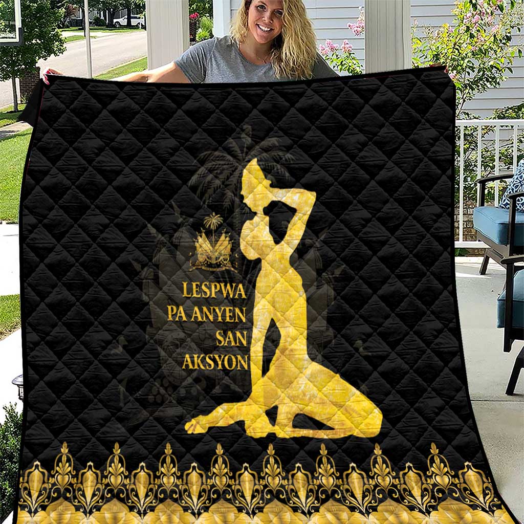 Haiti Neg Marron Gold Quilt Lespwa pa anyen san aksyon LT01 Gold - Polynesian Pride