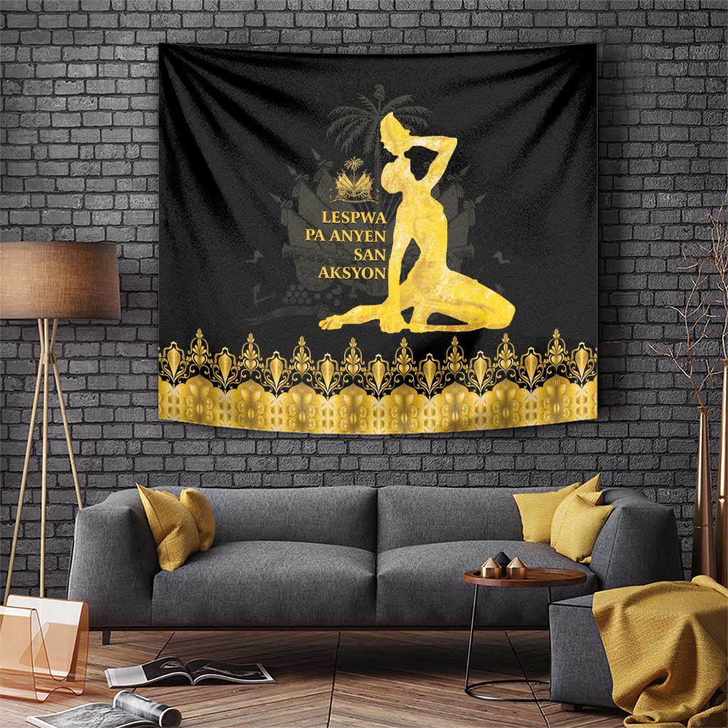 Haiti Neg Marron Gold Tapestry Lespwa pa anyen san aksyon LT01 Gold - Polynesian Pride