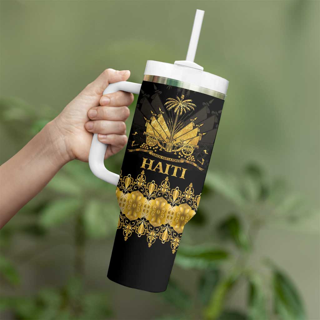 Haiti Neg Marron Gold Tumbler With Handle Lespwa pa anyen san aksyon