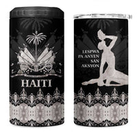 Haiti Neg Marron Silver 4 in 1 Can Cooler Tumbler Hope is Nothing Without Action