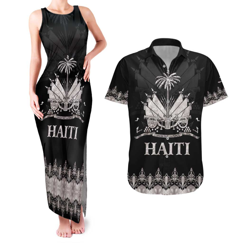 Haiti Neg Marron Silver Couples Matching Tank Maxi Dress and Hawaiian Shirt Hope is Nothing Without Action