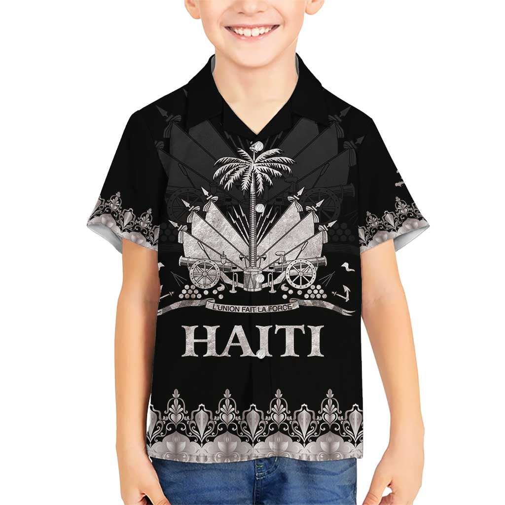 Haiti Neg Marron Silver Kid Hawaiian Shirt Hope is Nothing Without Action