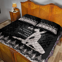 Haiti Neg Marron Silver Quilt Bed Set Hope is Nothing Without Action