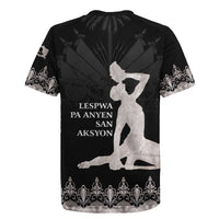 Haiti Neg Marron Silver Rugby Jersey Hope is Nothing Without Action