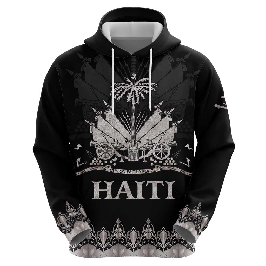 Haiti Neg Marron Silver Zip Hoodie Hope is Nothing Without Action
