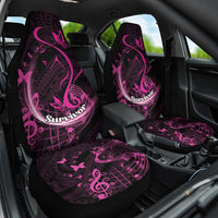 Survivor Melody Pink Car Seat Cover Breast Cancer Polynesian Pattern LT01 One Size Pink - Polynesian Pride