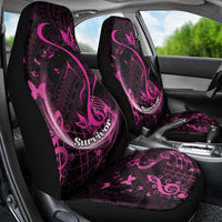 Survivor Melody Pink Car Seat Cover Breast Cancer Polynesian Pattern LT01 - Polynesian Pride