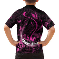 Personalised Survivor Melody Pink Kid Hawaiian Shirt Breast Cancer Polynesian Pattern LT01 - Polynesian Pride