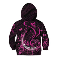 Personalised Survivor Melody Pink Kid Hoodie Breast Cancer Polynesian Pattern LT01 - Polynesian Pride