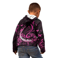 Personalised Survivor Melody Pink Kid Hoodie Breast Cancer Polynesian Pattern LT01 - Polynesian Pride