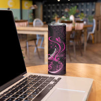 Personalised Survivor Melody Pink Skinny Tumbler Breast Cancer Polynesian Pattern LT01 - Polynesian Pride