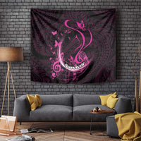 Survivor Melody Pink Tapestry Breast Cancer Polynesian Pattern LT01 - Polynesian Pride