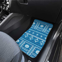 Fiji Masi All Blue Car Mats Tapa Pattern - Polynesian Pride
