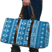 Fiji Masi All Blue Travel Bag Tapa Pattern - Polynesian Pride