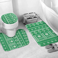 Fiji Masi All Green Bathroom Set Tapa Pattern - Polynesian Pride