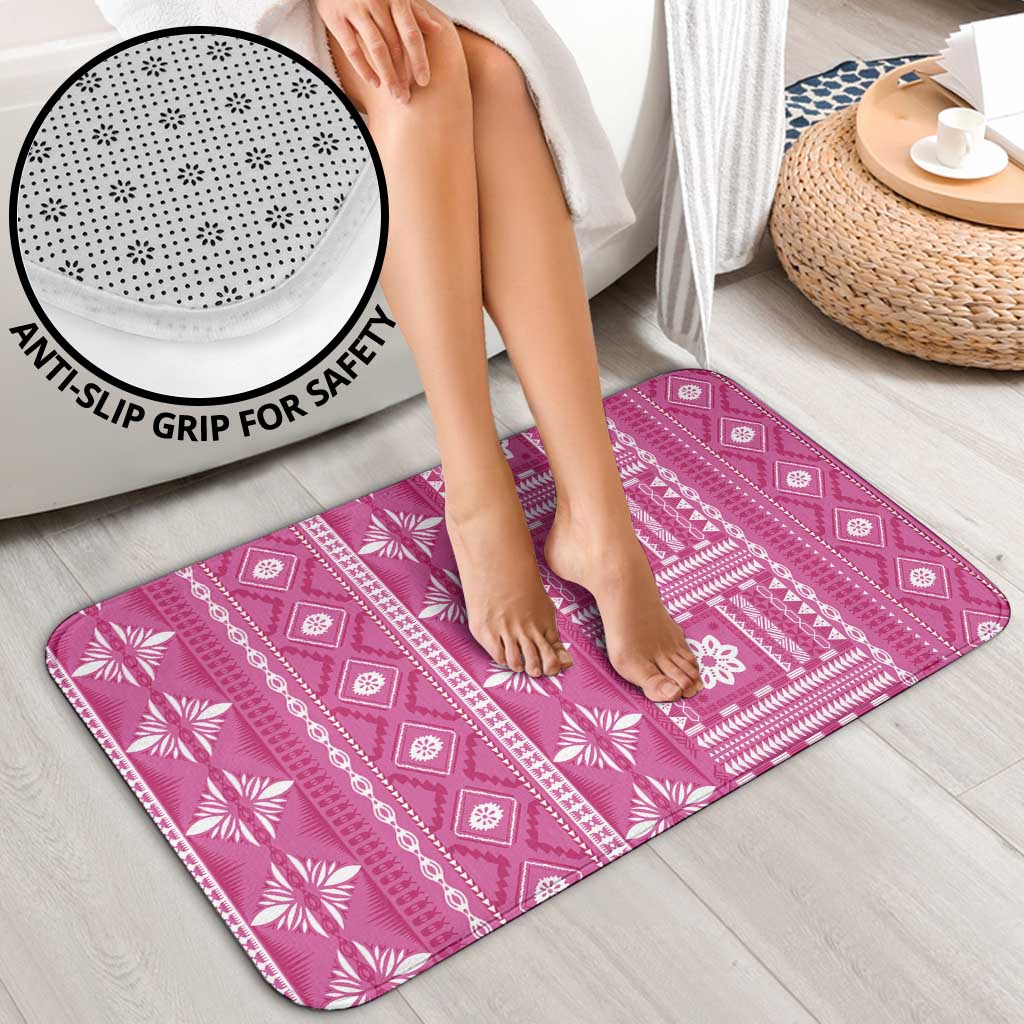Fiji Masi All Pink Bathroom Set Tapa Pattern - Polynesian Pride