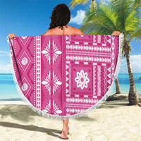 Fiji Masi All Pink Beach Blanket Tapa Pattern - Polynesian Pride