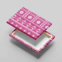 Fiji Masi All Pink Canvas Wall Art Tapa Pattern - Polynesian Pride