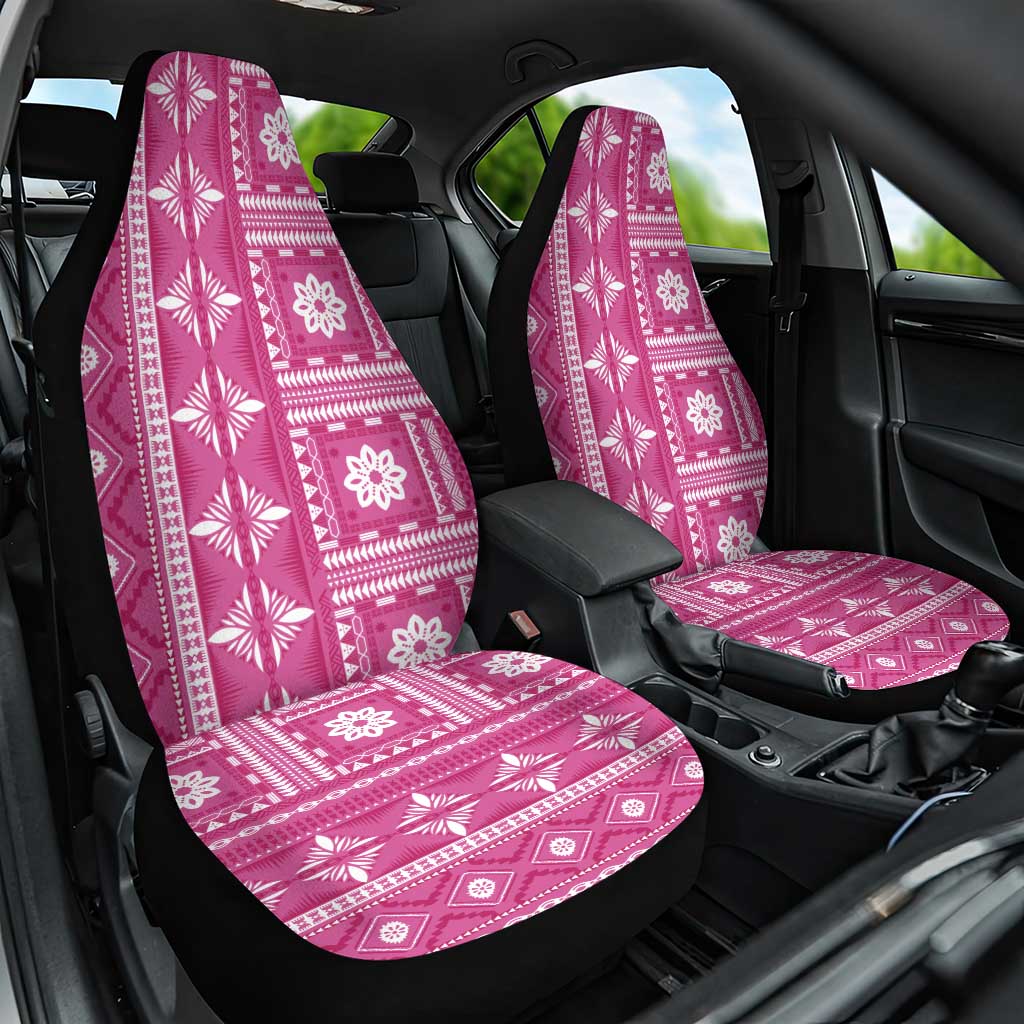 Fiji Masi All Pink Car Seat Cover Tapa Pattern - Polynesian Pride